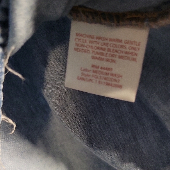 Faded Glory Blue Casual Button Down Shirt - Picture 4 of 7